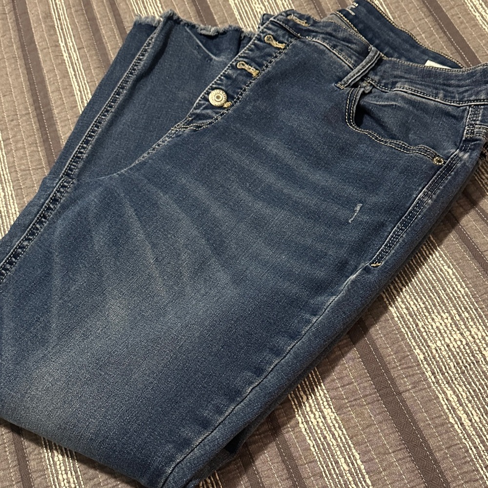 Old Navy Distressed Blue Skinny Jeans - Picture 2 of 7